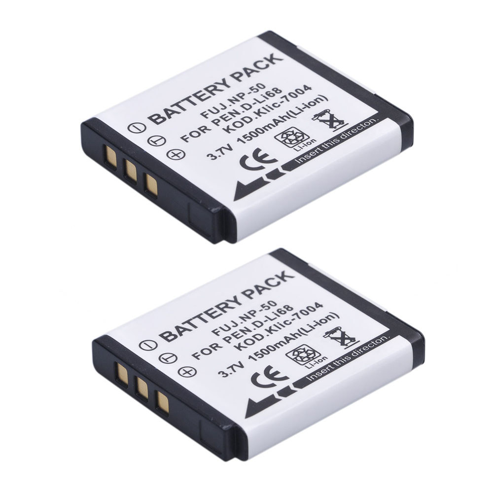 1500mAh NP-50 FNP50 NP50 KLIC-7004 D-Li68 Battery for Fujifilm X10 X20 F50 F75 F665 F775 F900 EXR F5