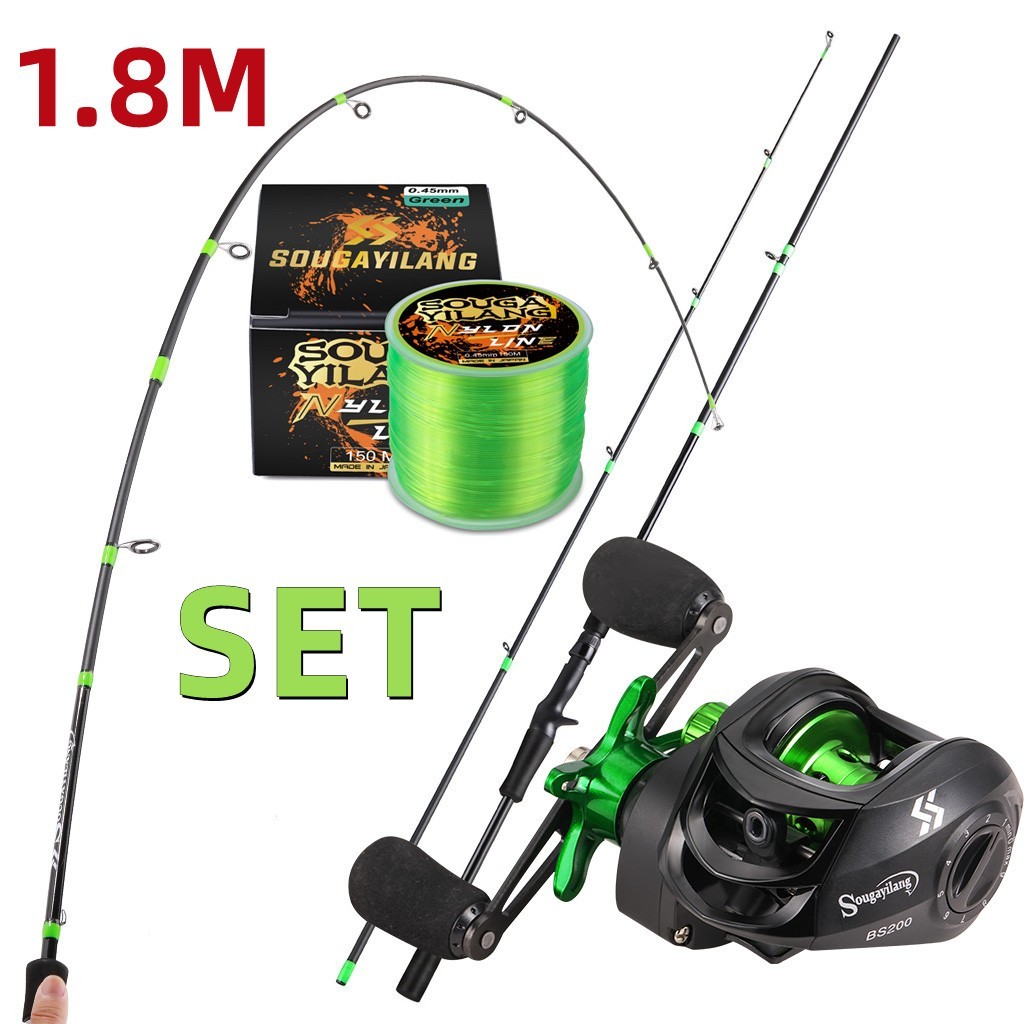 Sougayilang Reel Pancing7.2:1GR 220G Reel BC Gagang Kiri/Kanan 10Kg Resistansi Maksimum 0-9 Rem Magn