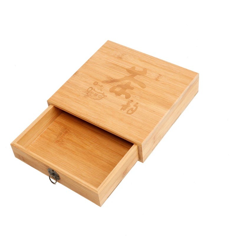 Bamboo Tea Box Caddies Needle Set Canister For Storage Puer Tea 357g Chinese Tea Pu-er Tea 1pc
