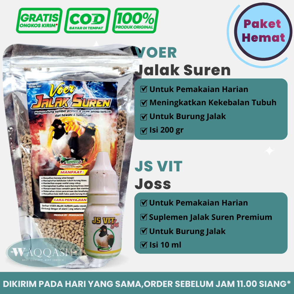 Paket Jalak Suren Vit JS & Voer Jalak Suren Original Penggacor Burung