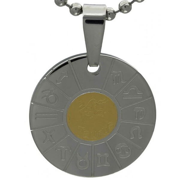Kalung Taurus Zodi zodiac fashion import steel titanium