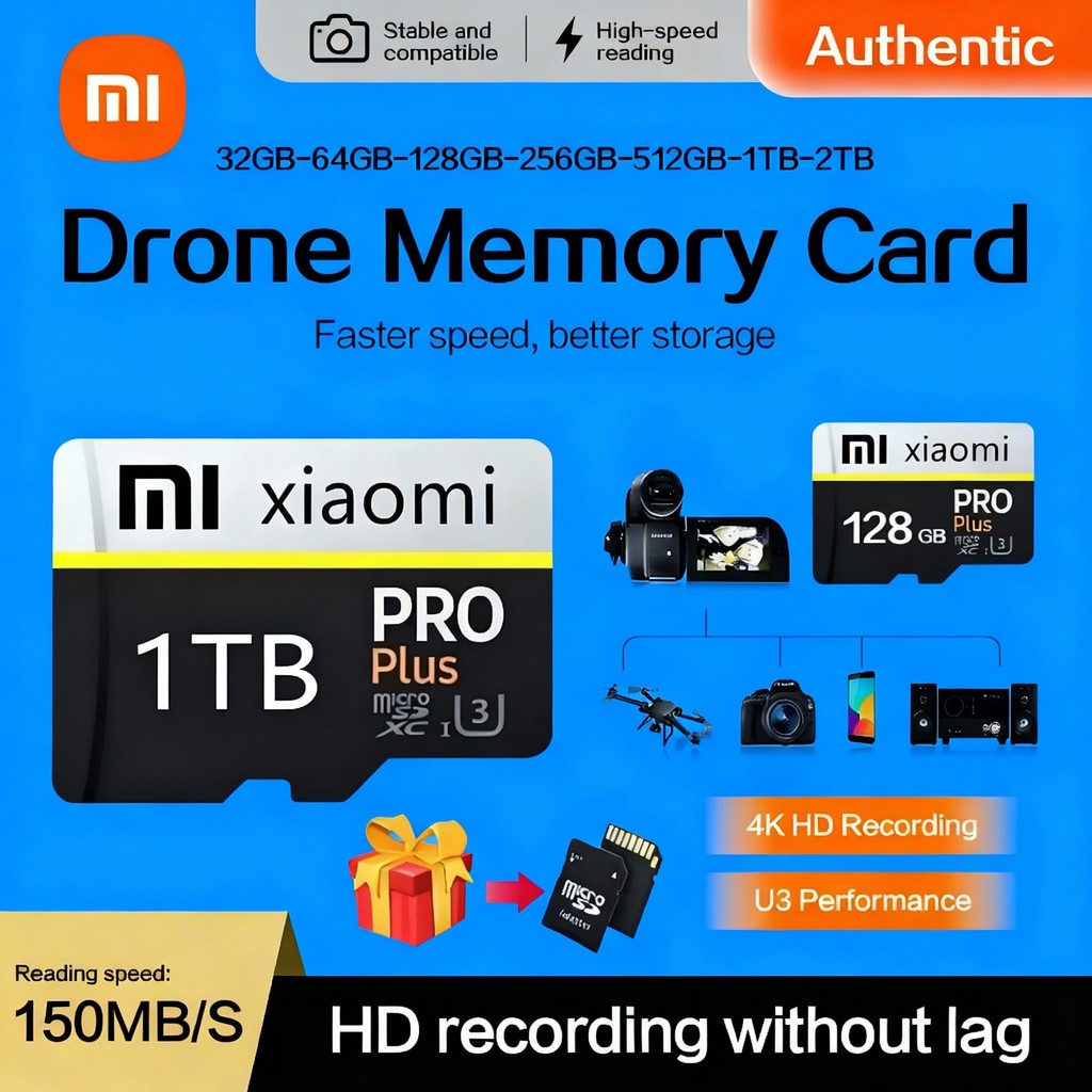 XiaoMi Micro SD Card 2TB/1TB/512GB/256GB/128GB/64GB/32GB Kartu Memori Performasi Tinggi High-Speed m