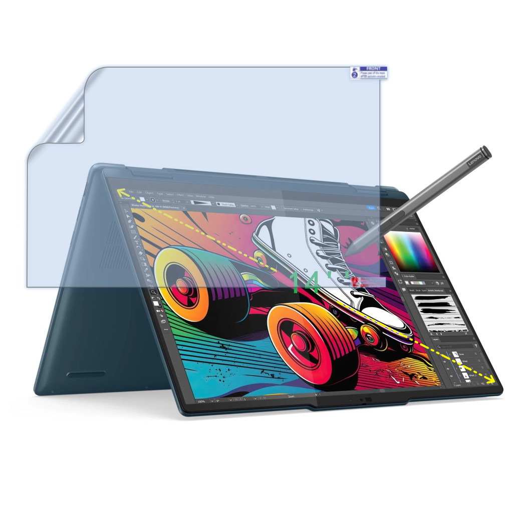 3PCS Clear/Matte Laptop Screen Protector Film for Lenovo Yoga 7 2-in-1 / Yoga 9 2-in-1 / yoga 9i 2 i