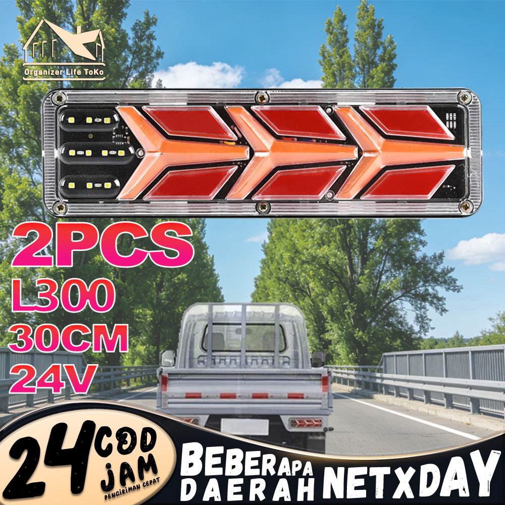 Truk Belakan Stop Lampu 2Pcs(A Pasangan)24 Volt L300 Lampu Stoplamp Pickup 30cm Grandmax Carry Dll L