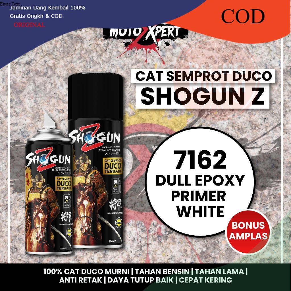 Cat Semprot Duco Shogun Z Dull Epoxy Primer White 7162 400cc - Epoxy Doff Standard Pilox Pylox Pilok