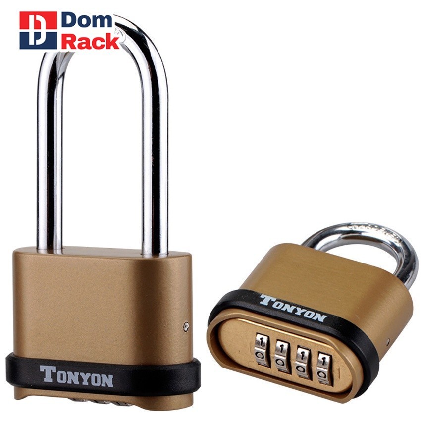 DOM RACK Gembok Kode Angka Kombinasi 4 Digit Gembok Pengaman Anti Air Untuk Pintu Garasi/Asrama