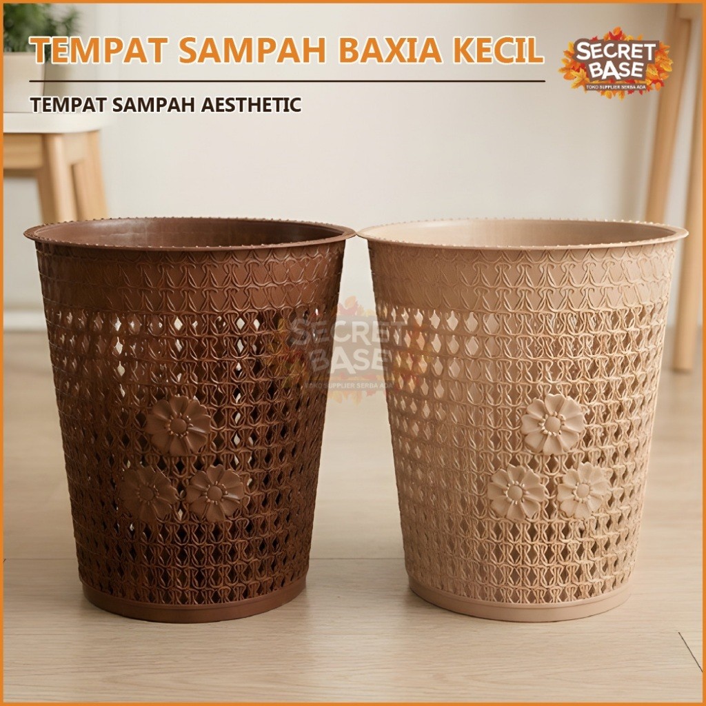 TEMPAT SAMPAH BAXIA KECIL - Keranjang Sampah / Tempat Sampah Bulat / Tong Sampah Aesthetic