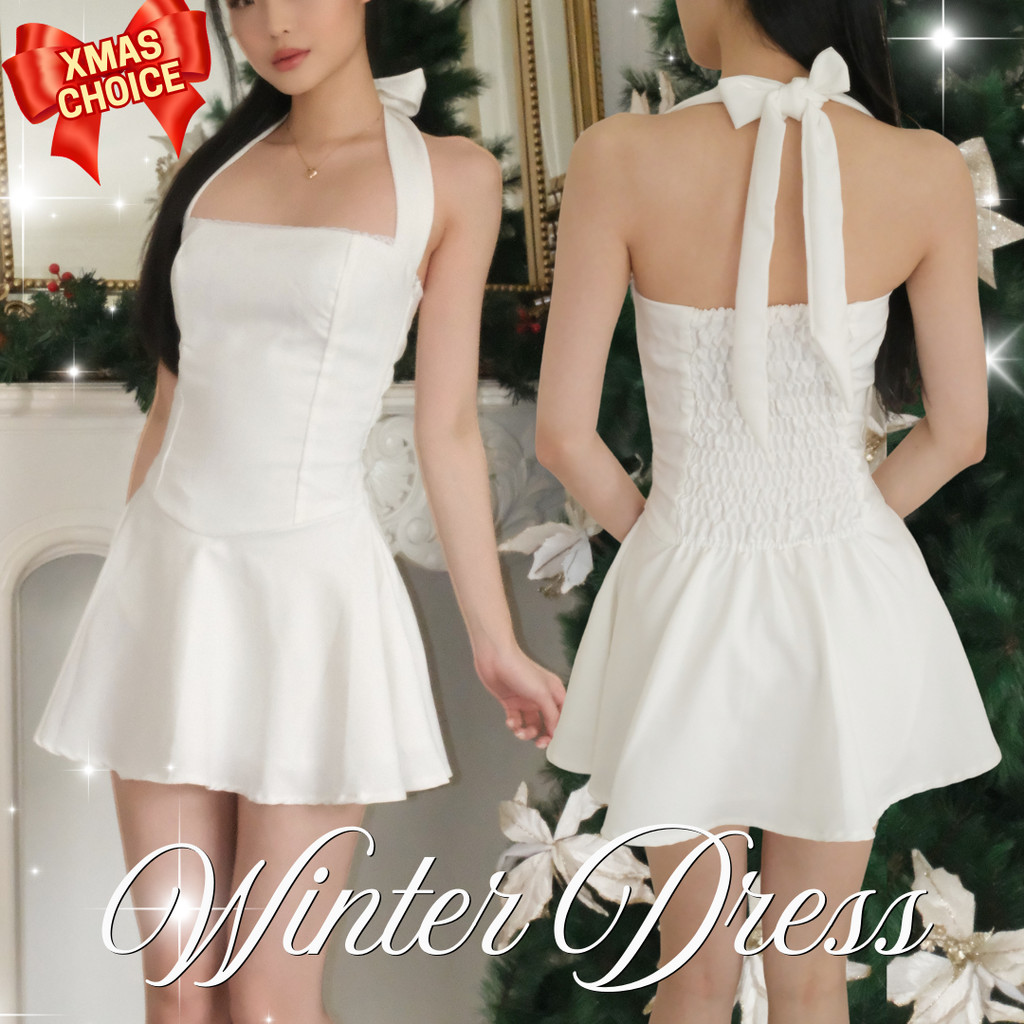 SHEWEARSSUGAR -- Winter Dress | Mini Dress Wanita | Tali Leher