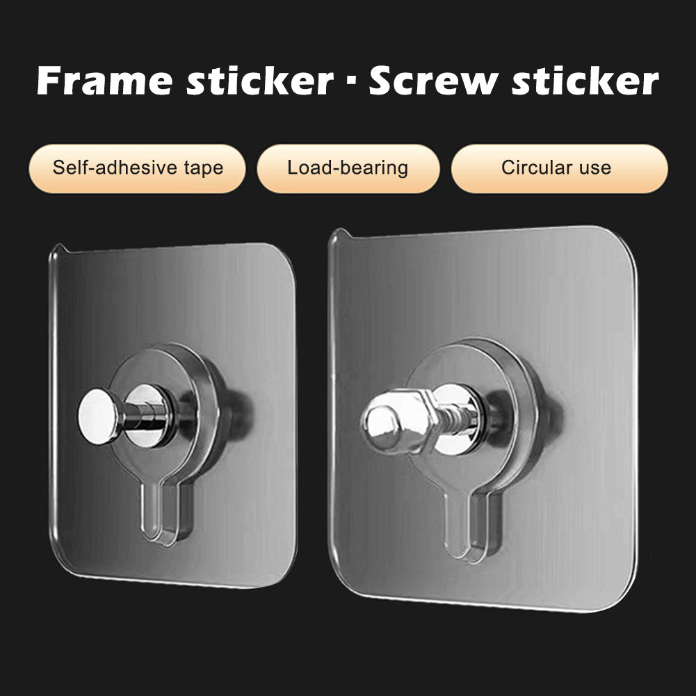 30Pcs Paku Baut Socket Mix Stiker Tanpa Bor Tembok Tempel Dinding Gantung Foto COD