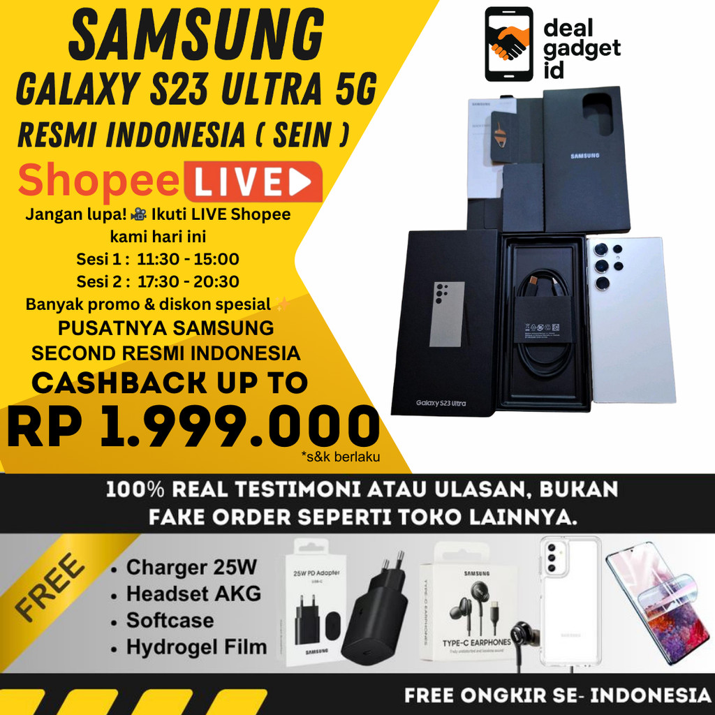 SEIN Samsung Galaxy S23 & S22 & S21 Ultra 12/1TB 512GB 256GB 16/512GB Second Fullset Original