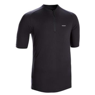 Decathlon Btwin Jersey Sepeda Essential Hitam - 8569821 - S