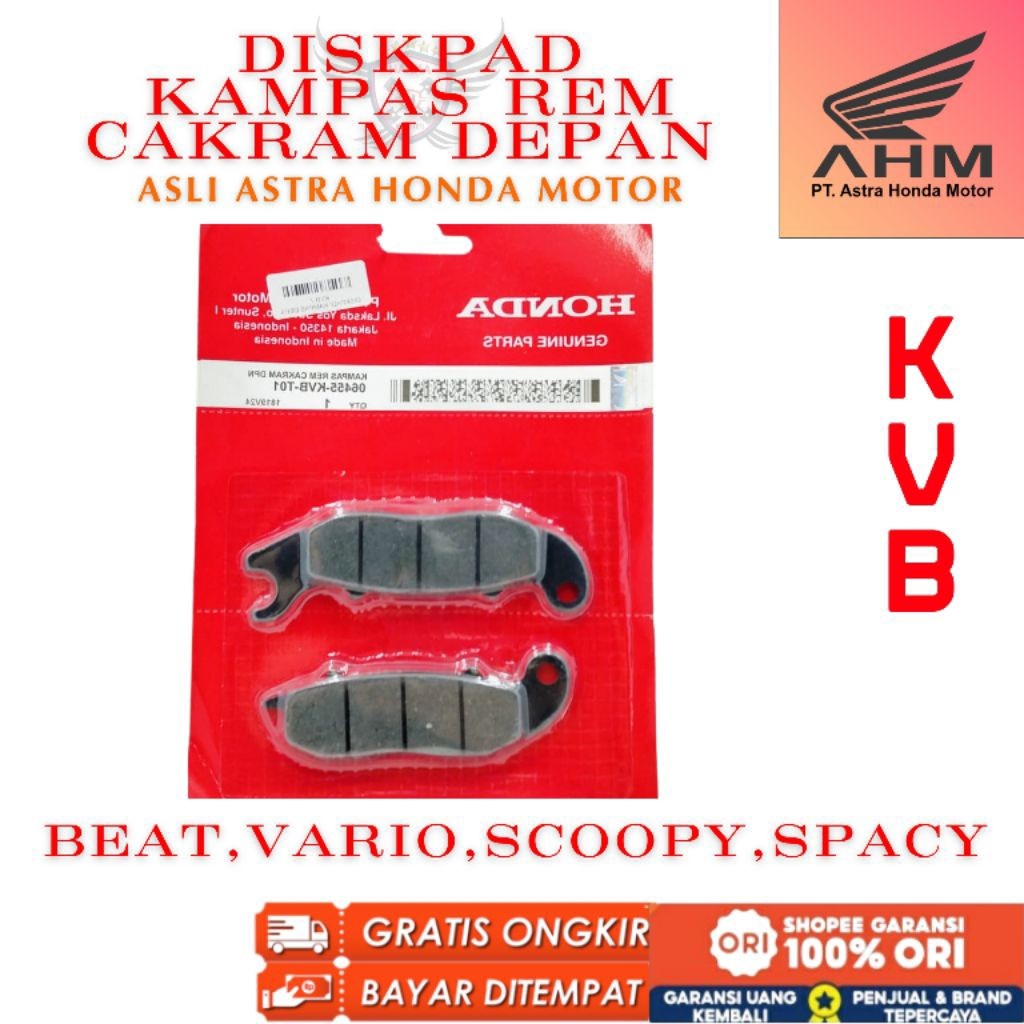 KVB KAMPAS REM CAKRAM DEPAN HONDA BEAT SERIES, KAMPAS REM CAKRAM DEPAN HONDA SCOOPY SERIES, KAMPAS R