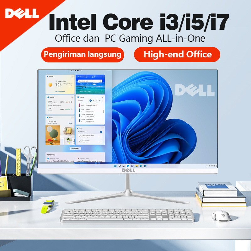 komputer pc all in one DELL gaming full set PC intel core i3 i5 i7 all in one pc Baru Desktop 19/22/