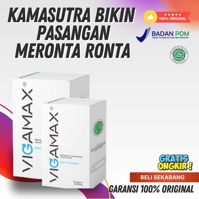 (TERLARIS) Obat Kuat VIGAMAX Kapsul Original 100% Asli Bpom Herbal