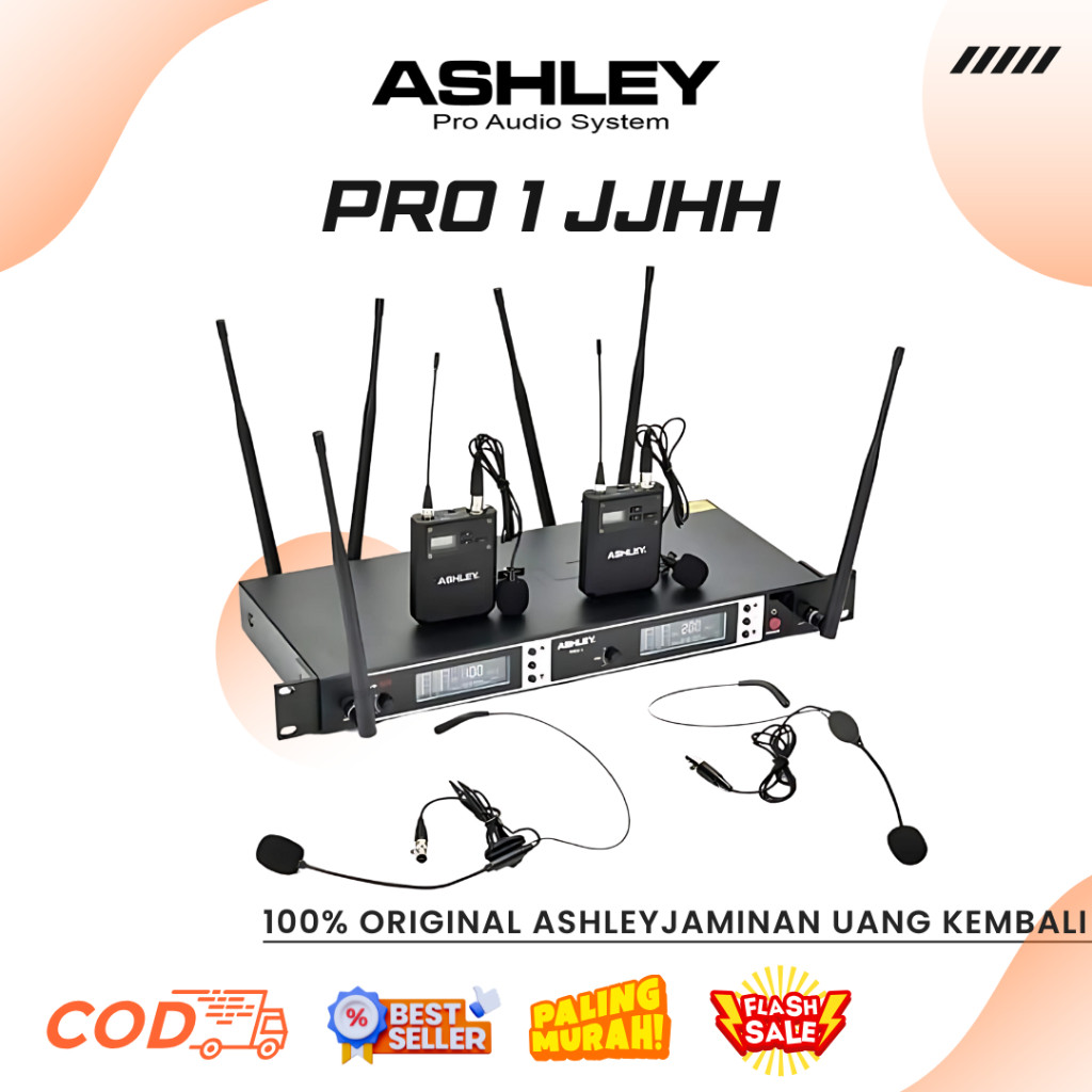 Ashley Mic Wireless Ashley Pro 1 JJHH Professional Dynamic Wireless Microphone Original