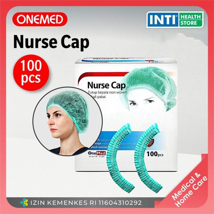 Onemed | Nurse Cap | Penutup Kepala Onemed - BIRU