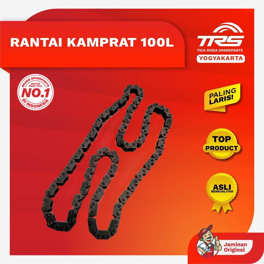 TRS Rantai Kamprat 100L Motor Roda Tiga Viar Vixr Pnp Cb Gl100 Gl Neotech Gl Max Gl 125 Spareparts O