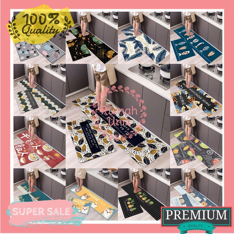 Tarnix|| Keset anti slip keset panjang keset dapur keset dapur set keset kaki premium 878