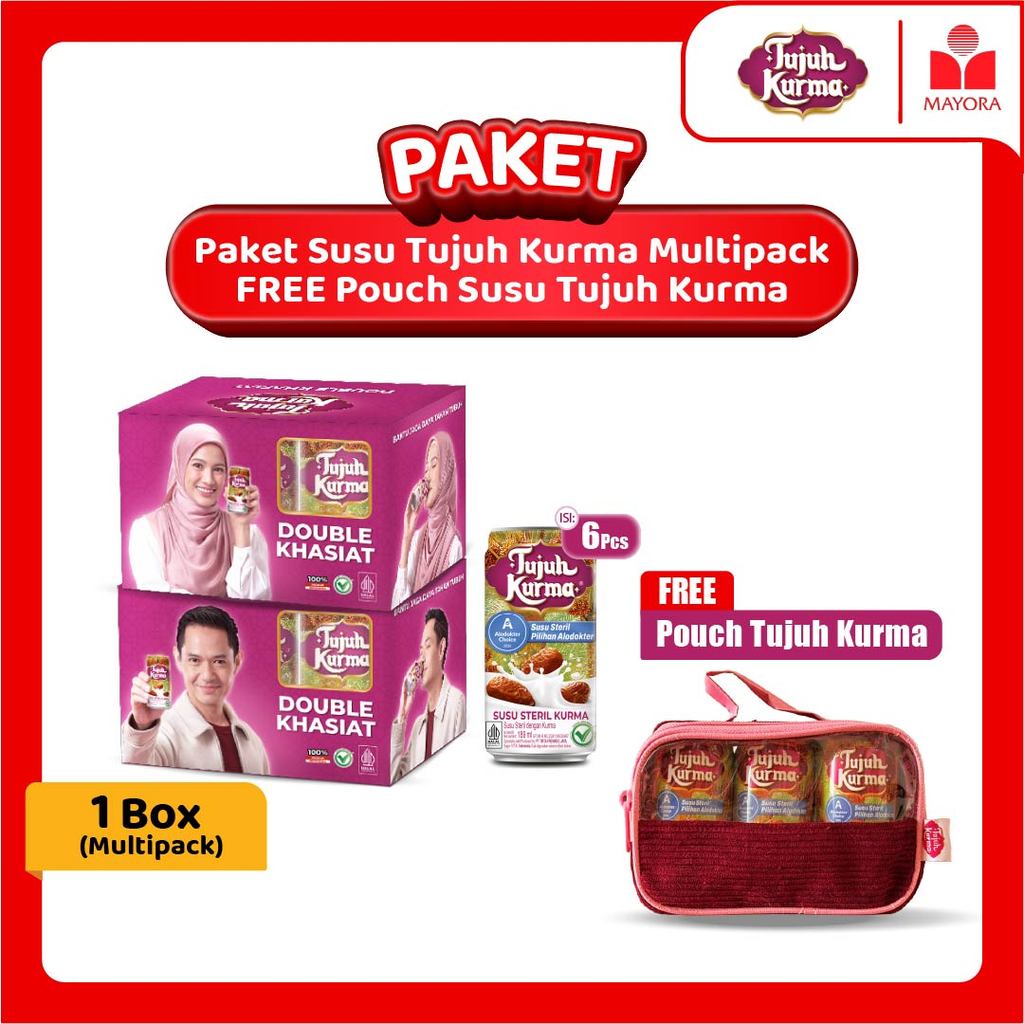 Paket Susu Tujuh Kurma Multipack FREE Pouch Susu Tujuh Kurma