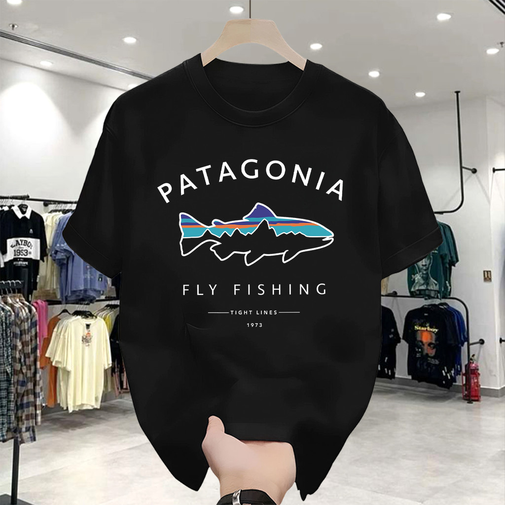 Kaos Pria Keren Kekinian Kaos Patagonia Fly Fishing Bahan Katun 100% Premium Baju Kaos Pria Original