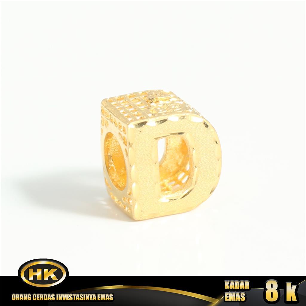 HK Mustika Gold - Liontin Emas 8K - Huruf D