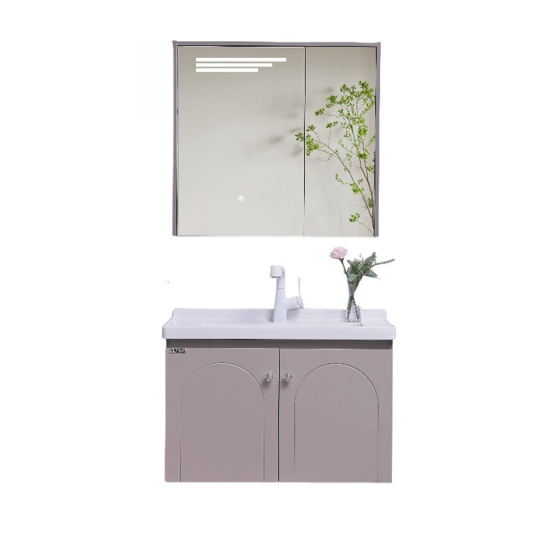 Modern Chinese bathroom vanity furniture with smart mirror apartment inclung wash basin