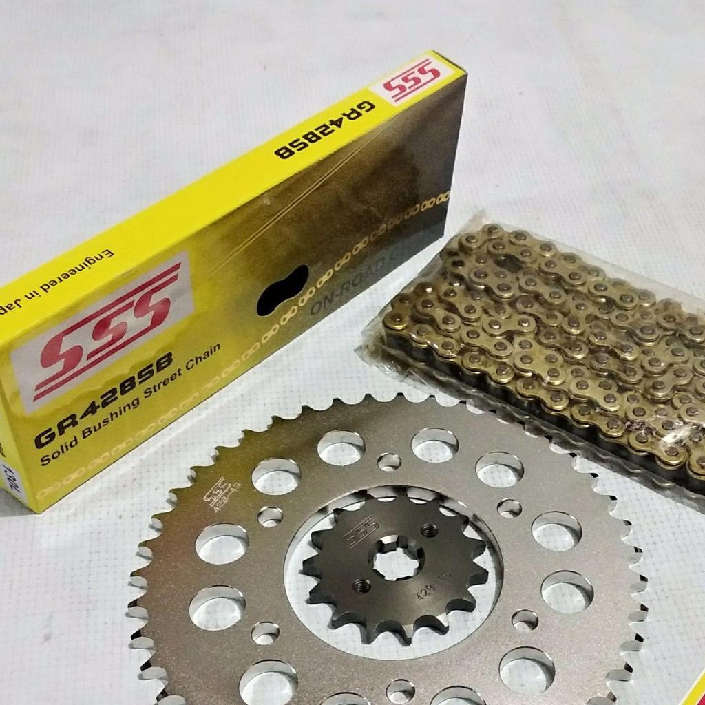 Gear Set SSS Vixion lama Vixion NVL Vixion Mx King NVA 428