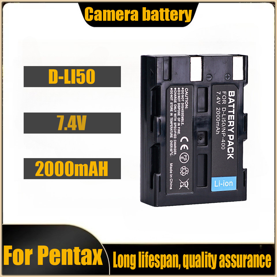 NP-400 A1 A2 A5 A7 a-5D 7D For Pentax D-LI50 K10D K20 Camera Battery