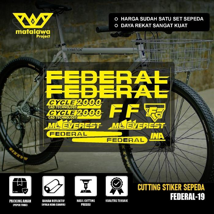 STIKER FEDERAL Sticker Sepeda FEDERAL Mount Mt Everest Stiker Cycle 2000 Cad Technology Street Cat M