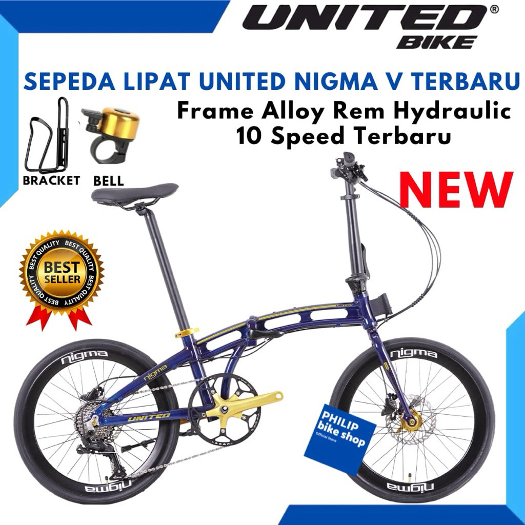 Sepeda Lipat 20 Folding Bike United Nigma V Terbaru