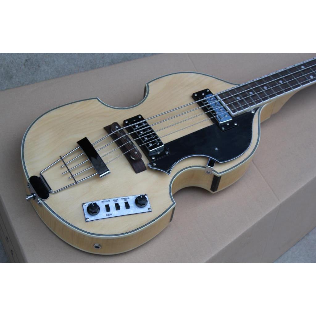 Natural maple Good Quality Sunburst Hofner Violin 4 Strings Bass Guitarra BB2 Electric Guitar  16227