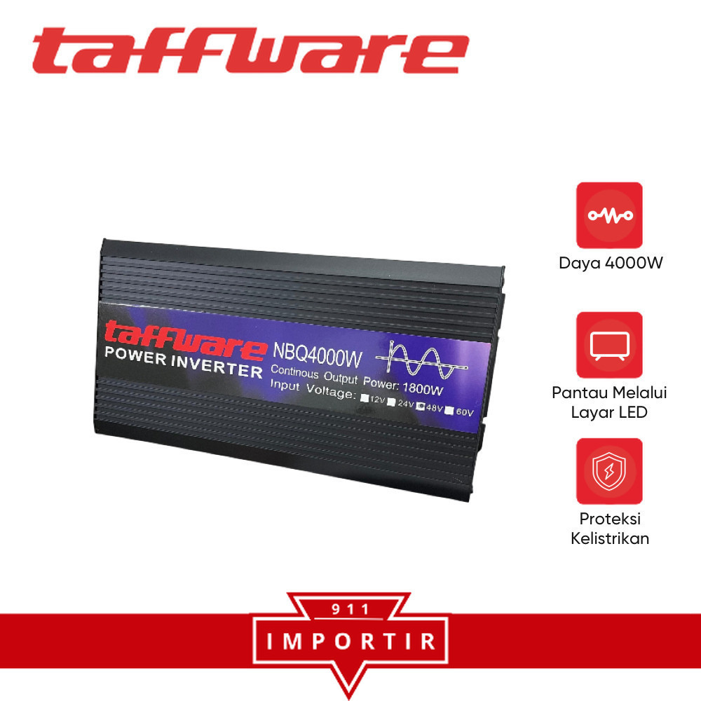 TAFFWARE Power Inverter Mobil Pure Sine Wave DC 48V to AC 220V 4000W - NBQ4000W