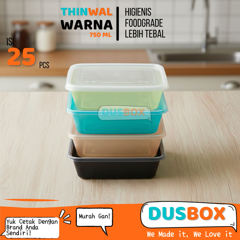 Thinwall 750ml / thinwall warna warni / thinwall / thinwall 25 pcs