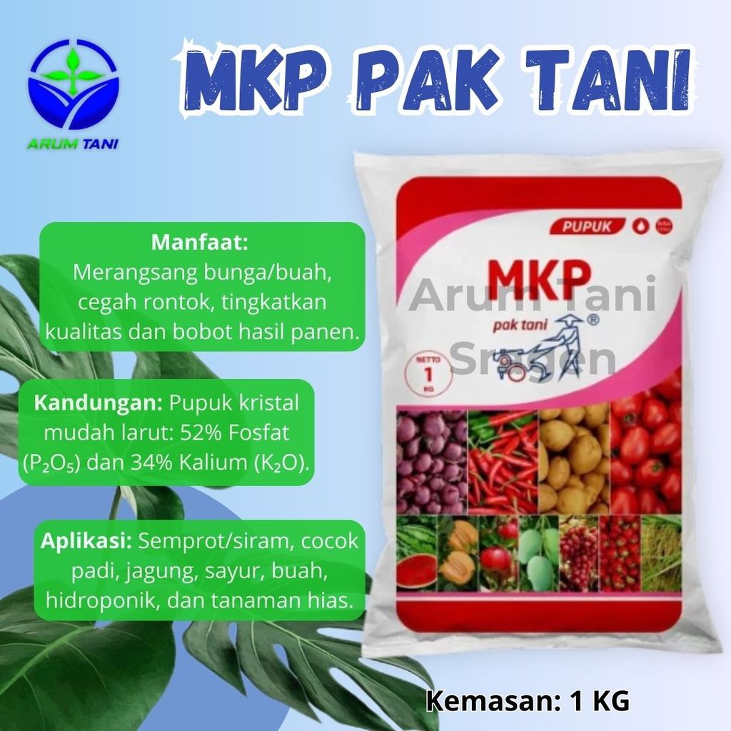 MKP Pak Tani Merah 1kg Pupuk Kalium Fosfat Premium Arum Tani Sragen