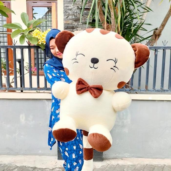 PROMO  047 Boneka Kucing Kawaii Lucu | Boneka Kucing Jepang Boneka Kucing Kado - Cream