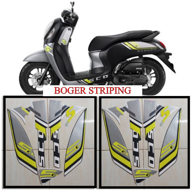 STIKER STRIPING LIS LES POLET BODY MOTOR HONDA NEW SCOOPY 2023