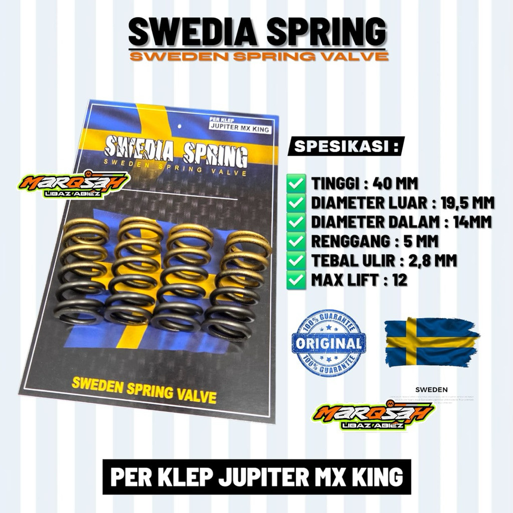 PER KLEP MX KING SWEDIA SPRING PERKLEP JUPITER MX KING SWEDIA ORIGINAL