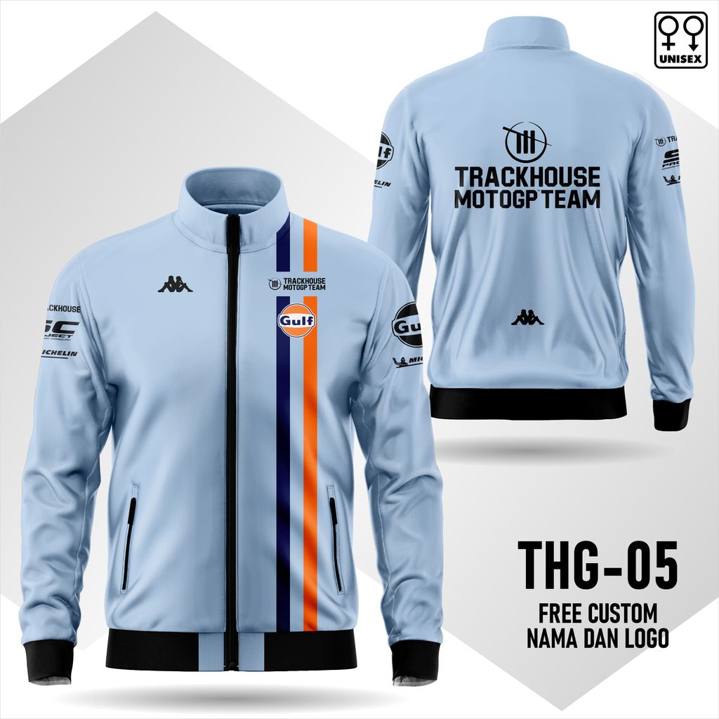 Jaket Tracktop Trackhouse Team Gulf Terbaru 2026 Team Motogp Jaket Racing Team THG-05