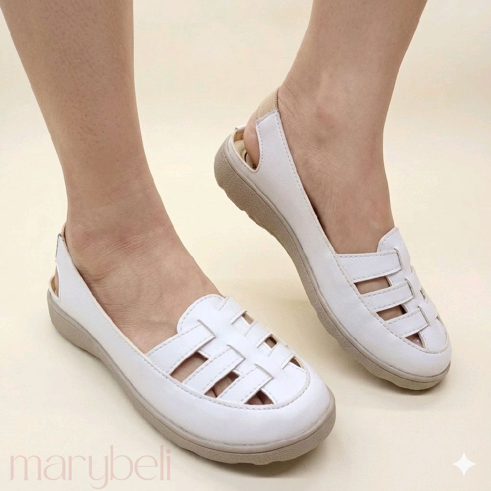 Sepatu Sandal Wanita Jumbo big size Slip-On Murah Sol Karet SL aulia35 solCoklat