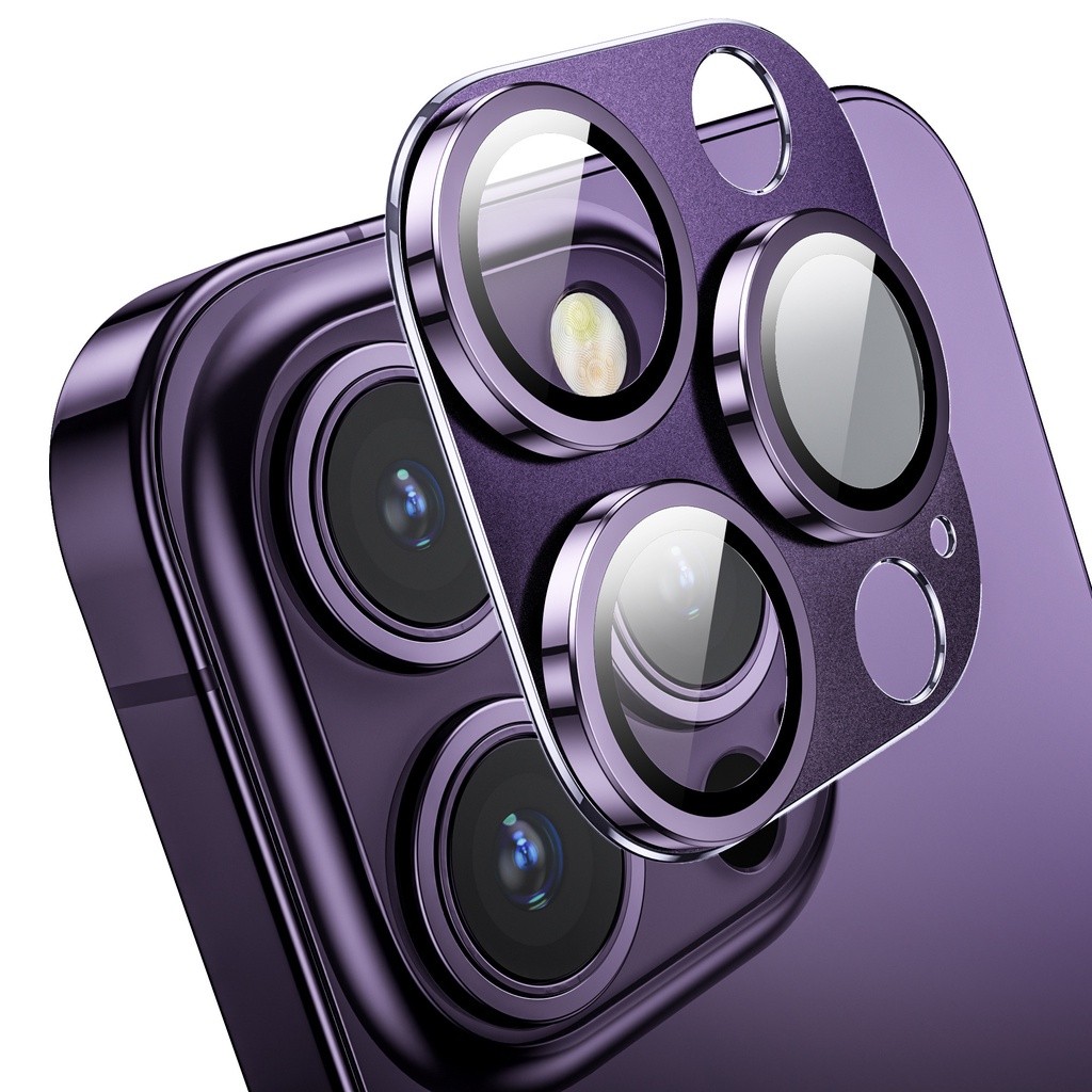 WSKEN for iPhone 14 Pro / 14 Pro Max / 13 Pro / 13 Pro Max Camera Lens Protector HD Tempered Glass C