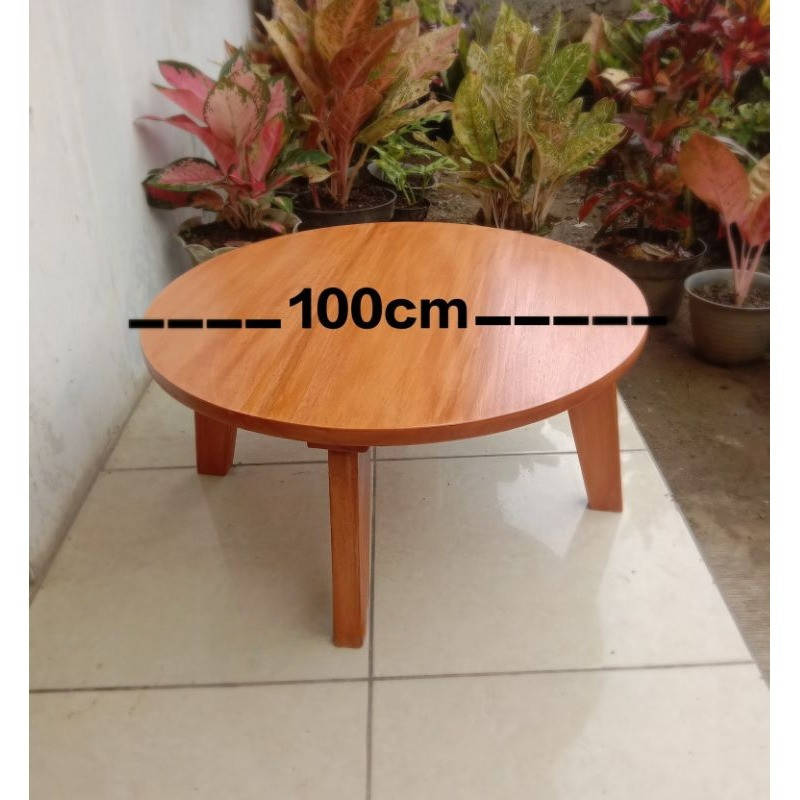 meja lesehan bulat DM 100*30cm