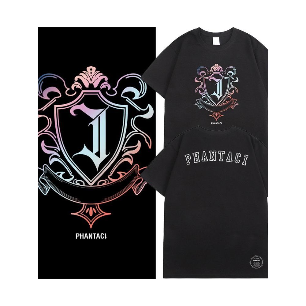 Kaos Oversized T-shirt Jay Chou Phantaci Gradient Crest Logo Print Combed 30s Sablon Premium Tidak L