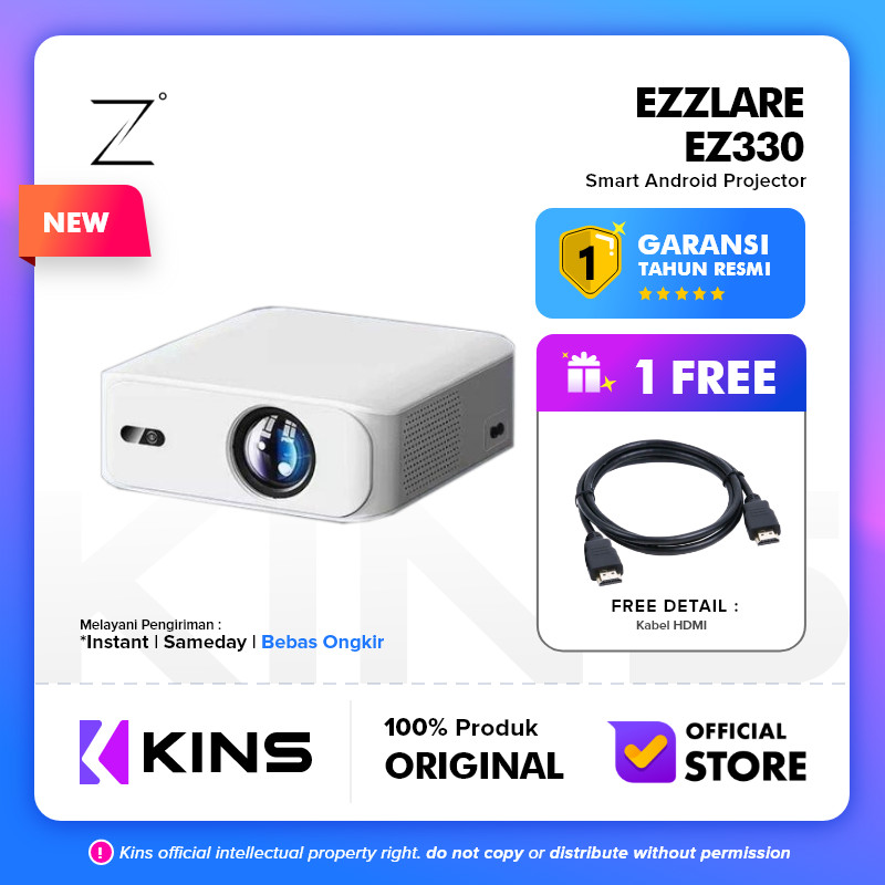 EZZRALE EZ330 Proyektor 330 ANSI | Basic Projector 1080P Full HD