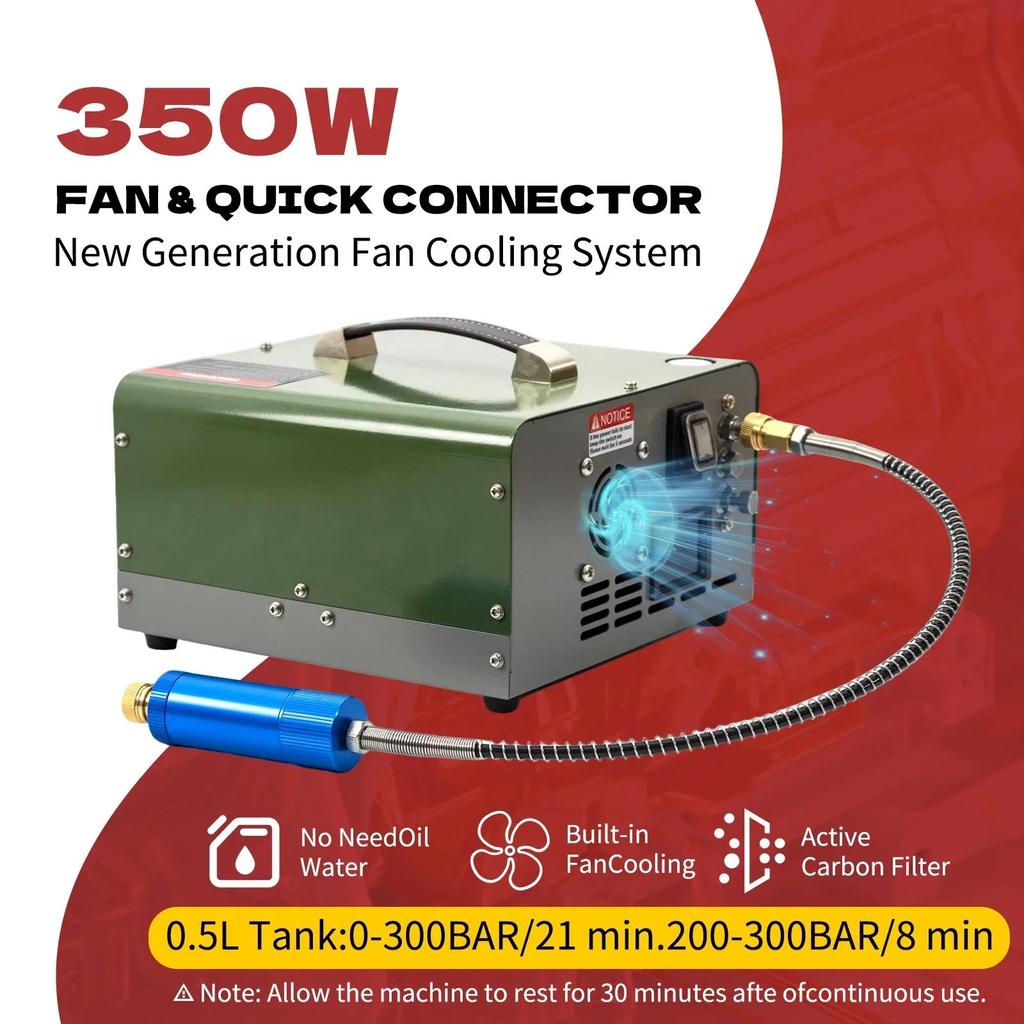 110V 220V Transformer 12v 30Mpa Shooting Air Gun Pump Scuba ving Built-in Power Supply LIDACA 4500Ps