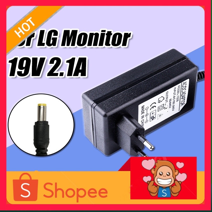 Adaptor charger LCD LED Monitor LG Original 19V - 2.1A Original Adaptor Monitor LCD TV LG 19V 2.1A -