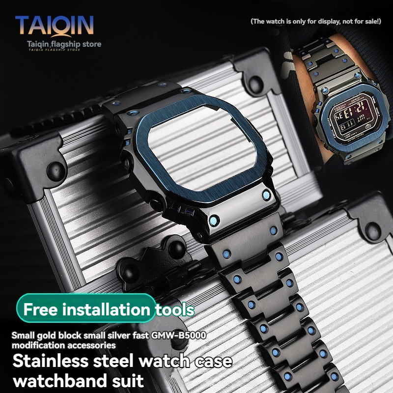 GMW-B5000 Mofied case Solid Wat Strap for Casio G-SHOCK series 3459 gmw-b5000 stainless steel Watban