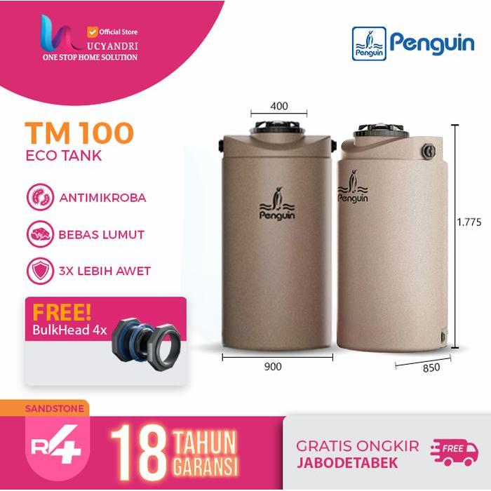 promo Tangki Air Tandon Toren Modular Penguin 1000 Liter TM 100 (TM100) - Biru