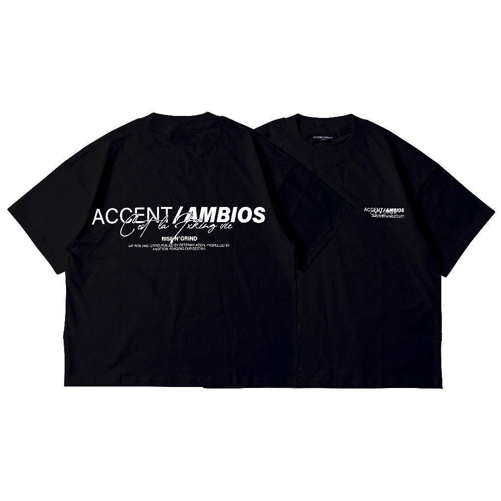 AccentAmbios - Essentials 16s Boxy Crop Tshirt Heavyweight 225gsm AccentAmbios Black