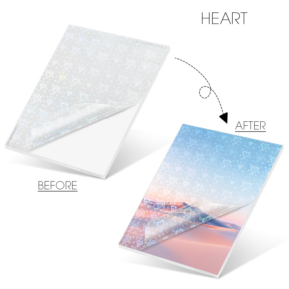 10 Sheets Transparent Lamination Film Adhesive Label Sticker Overlay Film Laminated Picture Photo Ca