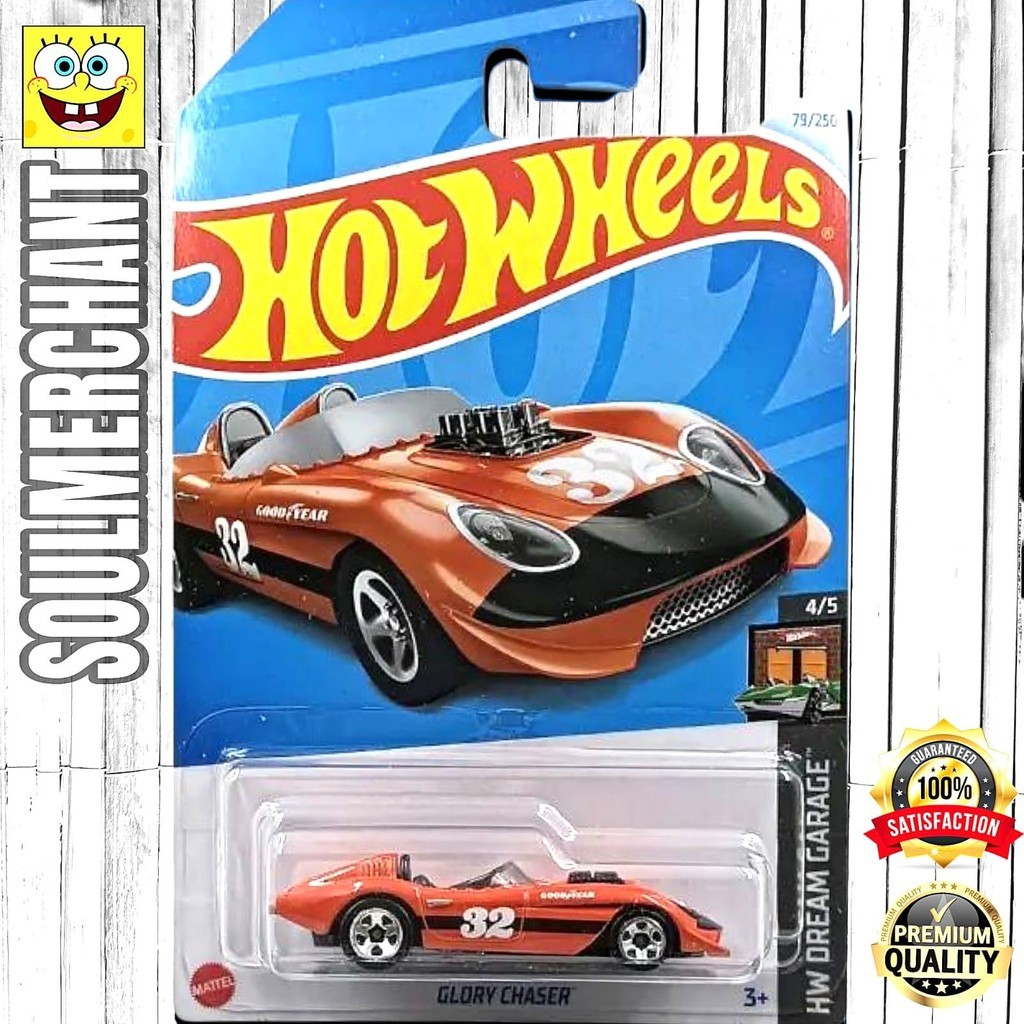 Hot Wheels Glory Chaser Orange Diecast Mobil Balap Klasik